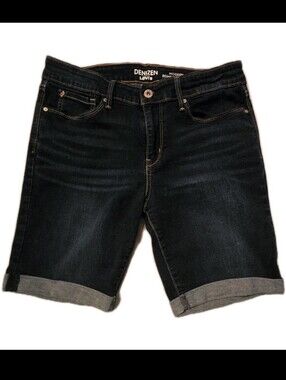 Denizen by Levi's Dark Wash Denim Bermuda Shorts Womens Size 10 Designer Pockets